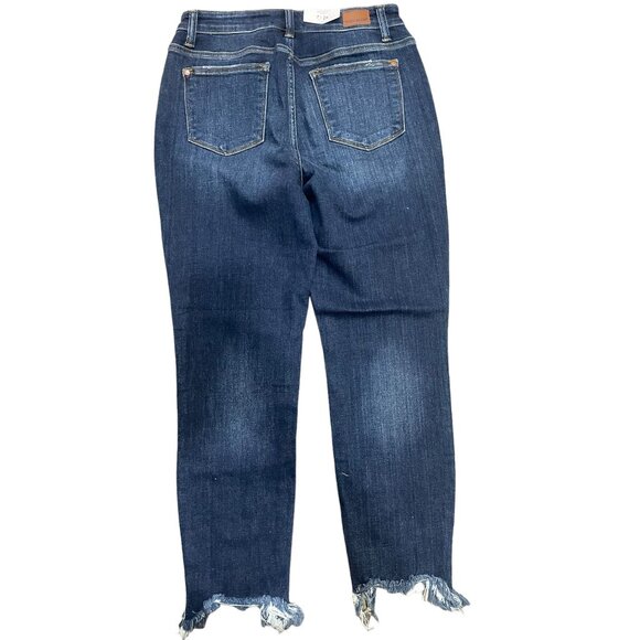 Judy Blue Dark Denim Mid Rise Slim Fit - Picture 2 of 5